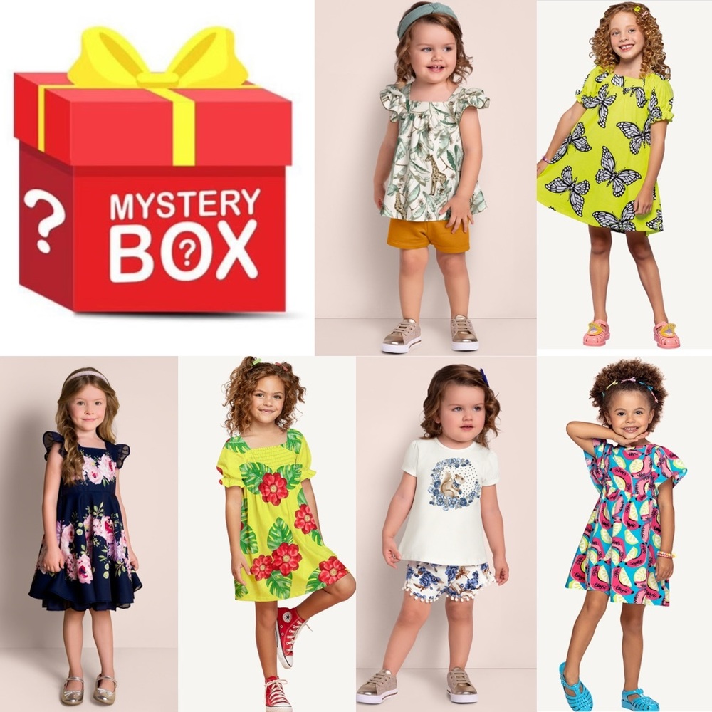 👧🏻$400 RETAIL GIRLS NWT MYSTERY BOX KIDS CLOTHING 3M- 14Y! Guaranteed 5 Items.